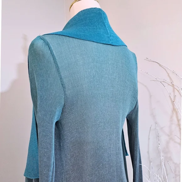 Alquema Collare Turquoise Hombre Long Sleeve Midi Cascading Cardigan - Picture 6 of 10